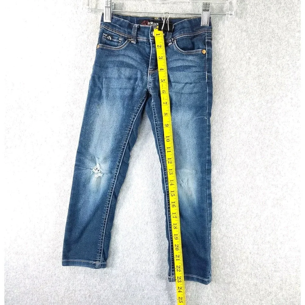 Jordache Girls Jeans Size 5 Reg Skinny‎ Distressed Adjustable📸SEE PICS📏📸